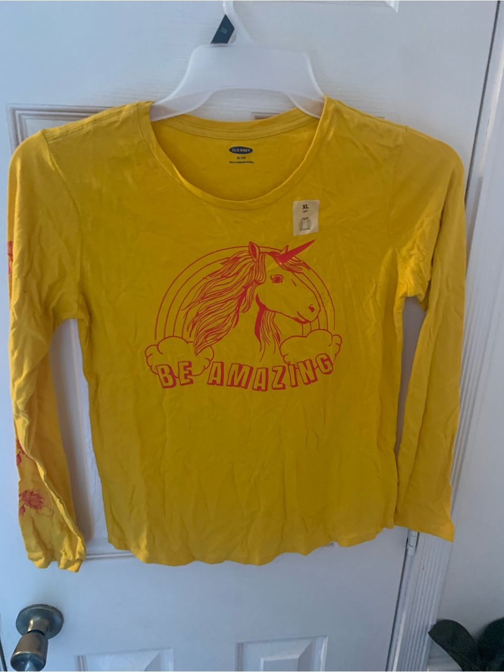 Girls Old Navy Be Amazing Long Sleeve Tshirt Size XL
